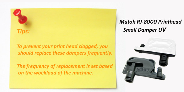 Mutoh RJ-8000 Printhead Small Damper UV